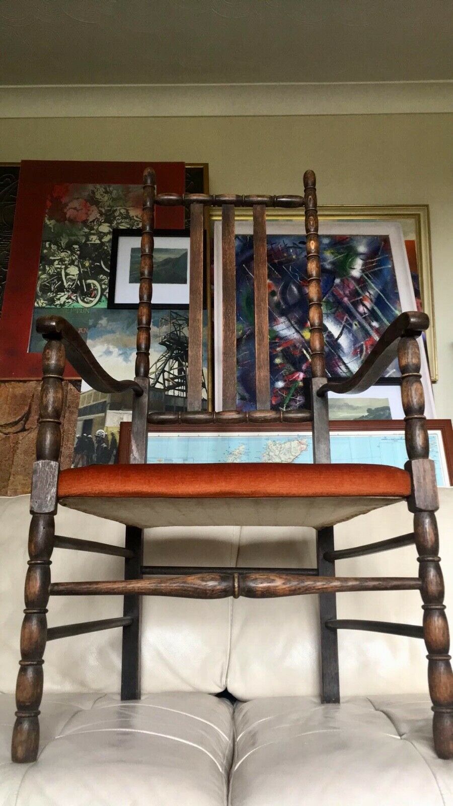 A Pair Of Arts Crafts Country House Armchairs Antique photo for sale