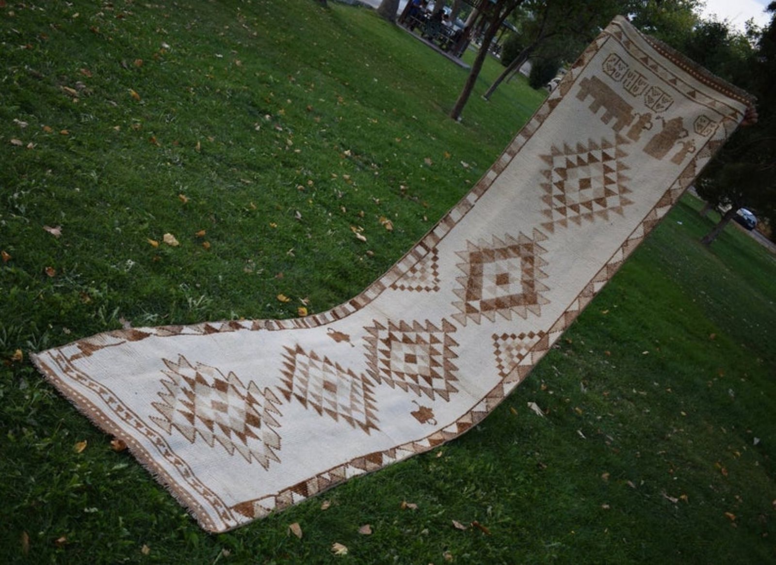 Turkish Hand Knotted Runner Rug photo furniture
