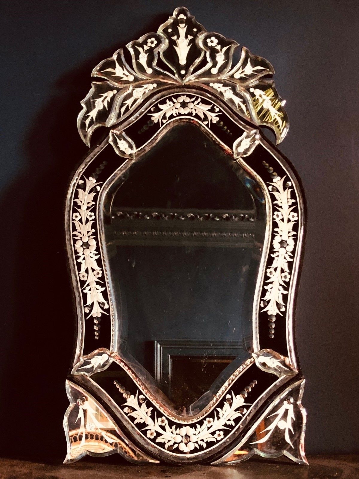 Large Mid Century Venetian Mirror photo furniture