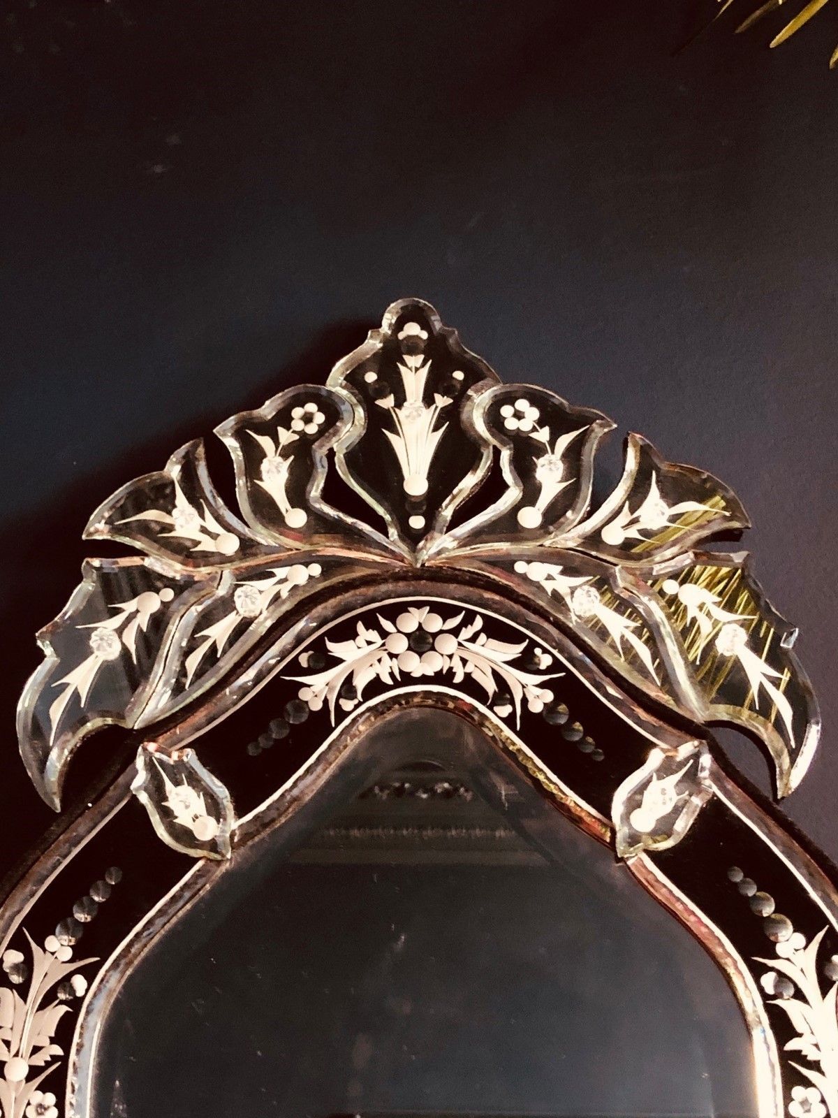 Large Mid Century Venetian Mirror photo for sale