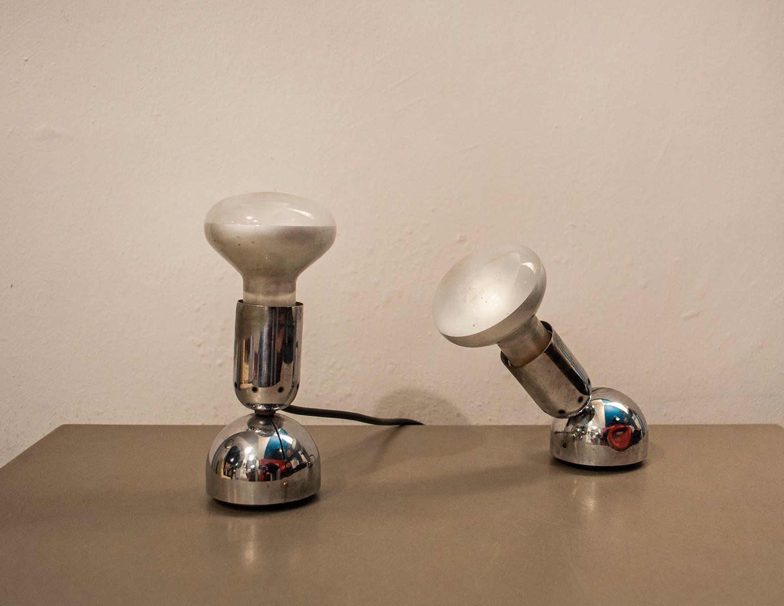 Model Pollux Table Lamps By Ingo Maurer, 1970s, Set Of 2 photo for sale