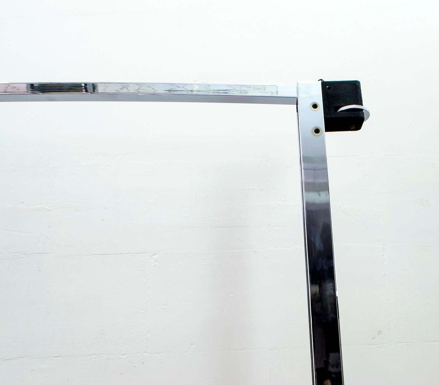 Mid Century Modern Italian Steel And Travertine Floor Lamp, 1970s photo buy