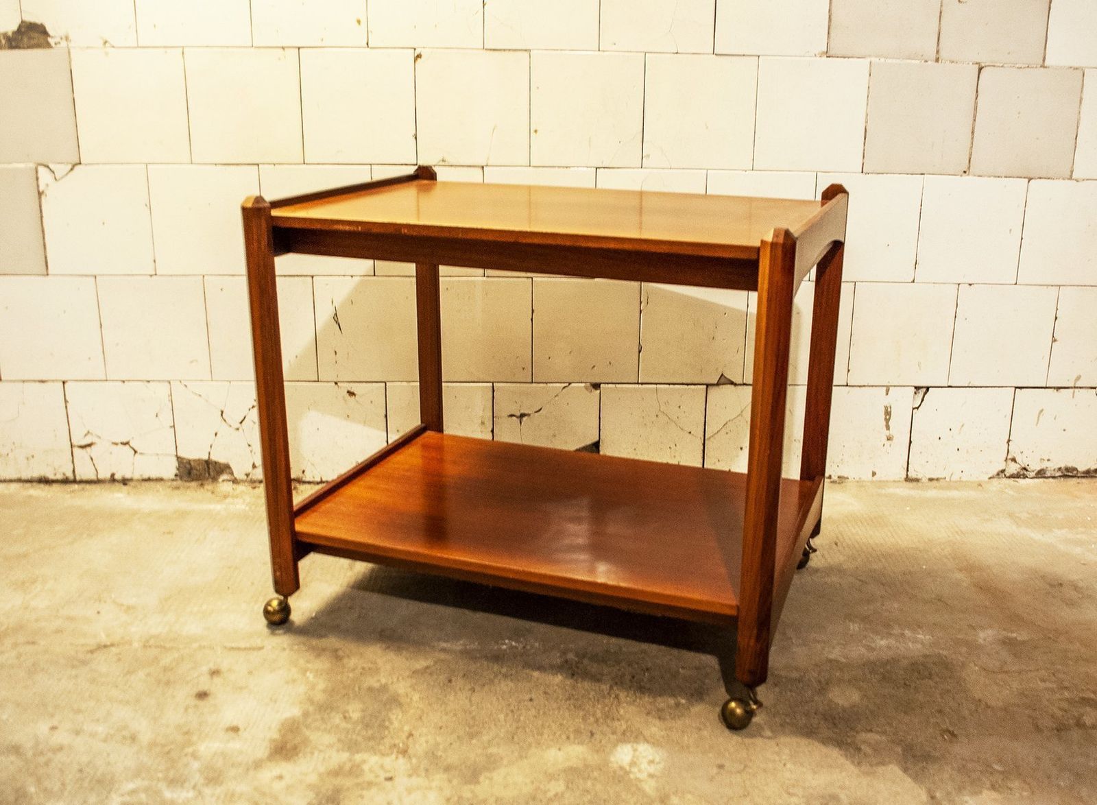 Italiaanse Teakhouten Trolley, Ca. Jaren 1950 photo furniture