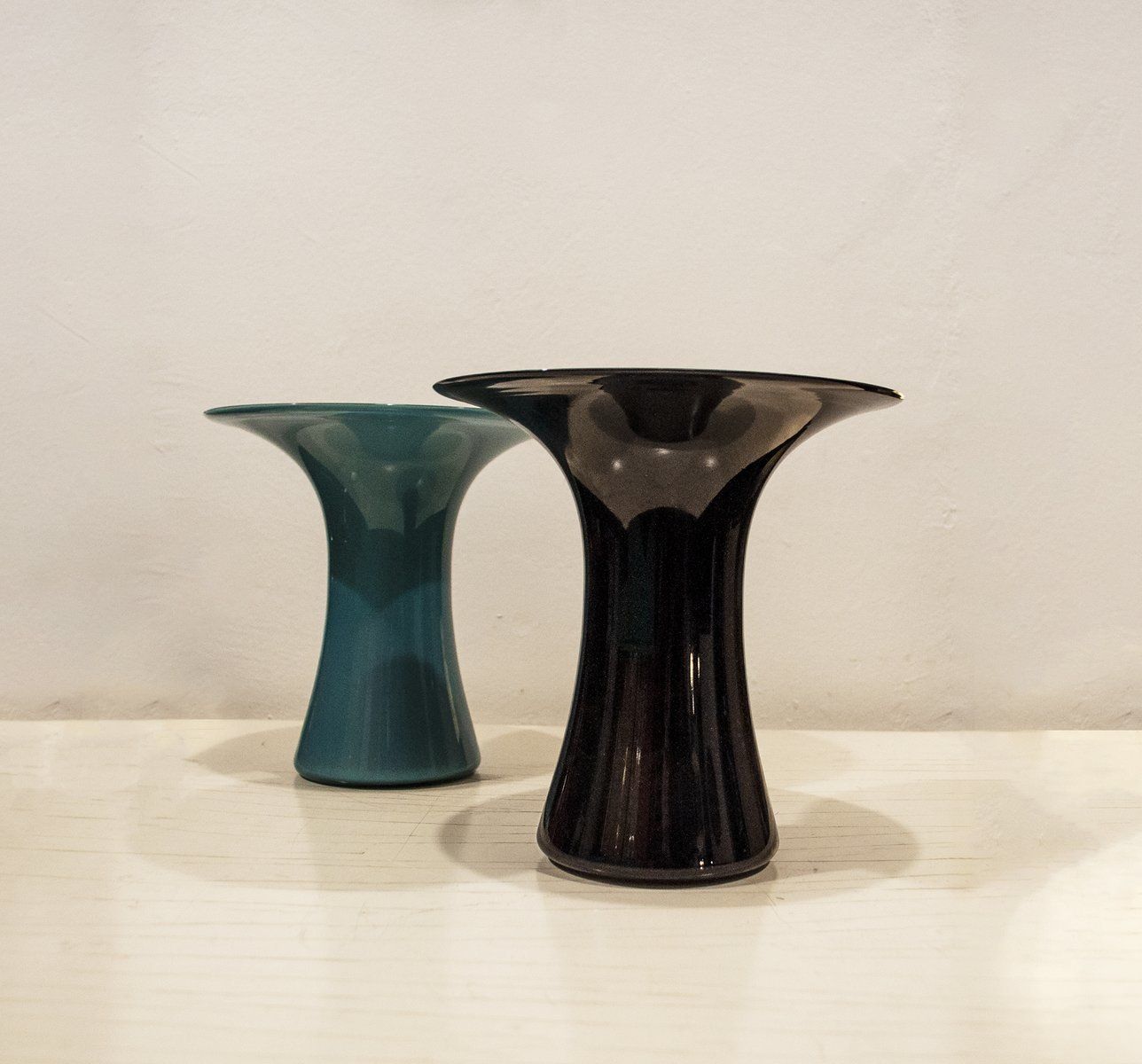 Murano Glazen Vazen Van Vistosi, Ca. Jaren 1970, Set Van 2 photo furniture