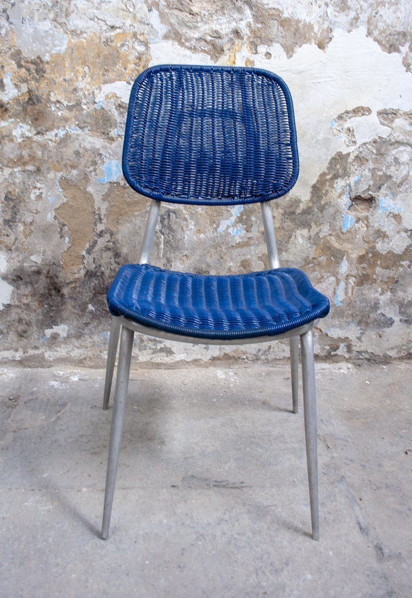 Aluminium En Kunststof Eetkamerstoelen, Ca. Jaren 1950, Set Van 4 photo furniture