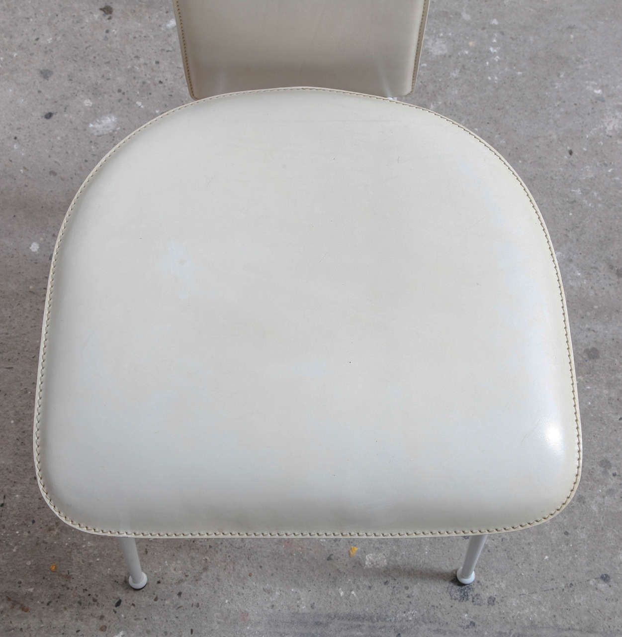 Set Of Five Vintage Italian Leather Chairs By Fasem photo vinterior