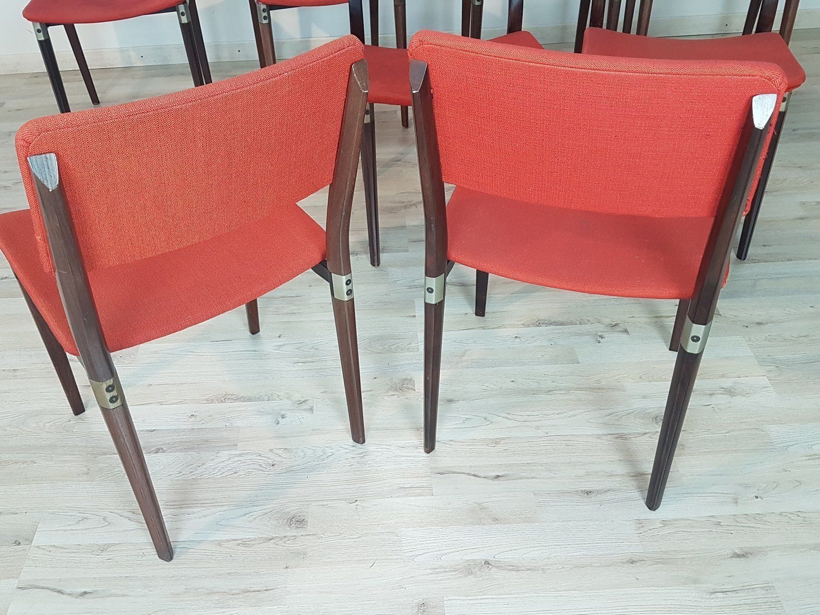 photo furniture Mid Century Chairs In Rosewood By Eugenio Gerli For Tecno, 1960s, Set Of 8