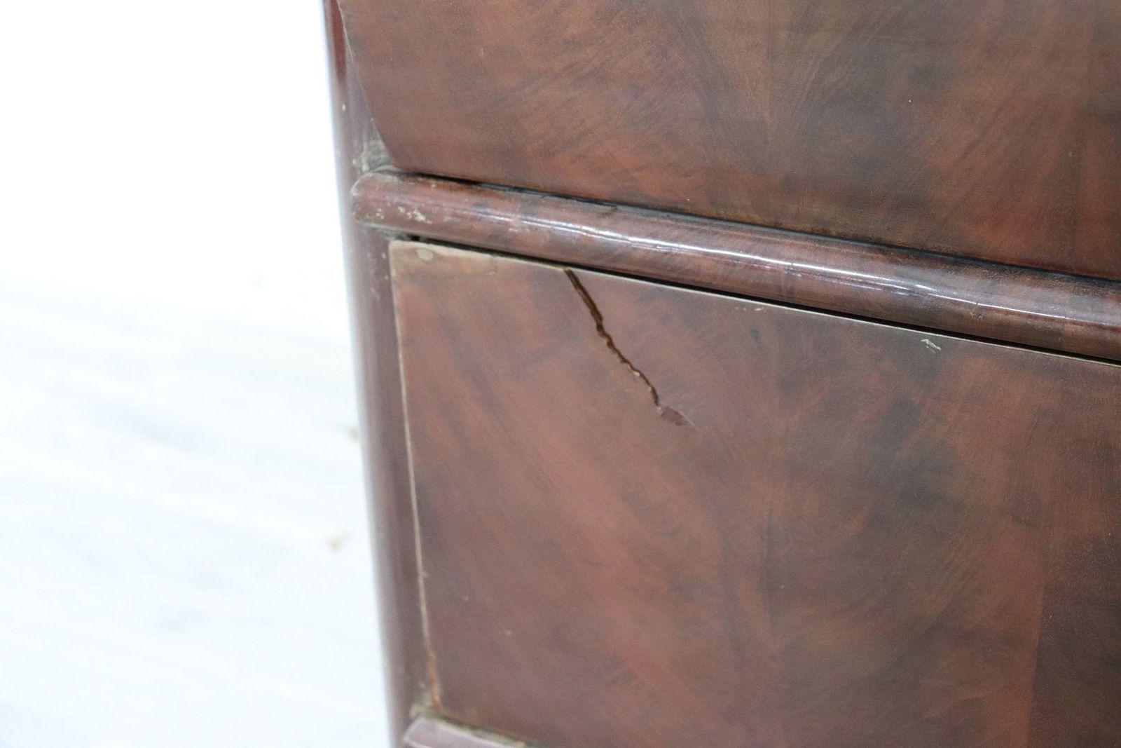 Antique Mahogany Tall Chest Of Drawers, 1850s photo vintage