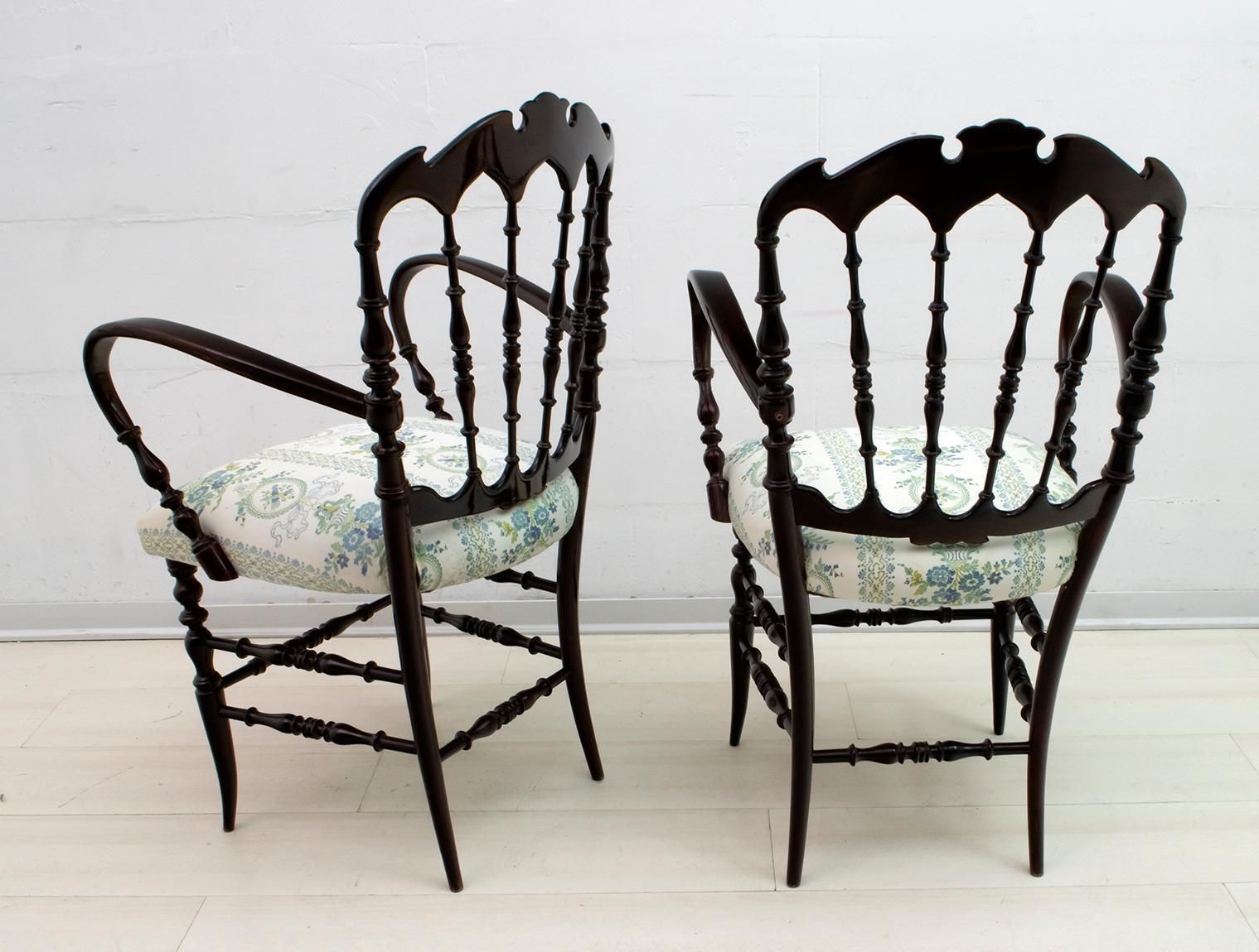 Giuseppe Gaetano Descalzi Midcentury Italian Chiavari Sofa And 2 Armchairs, 50s photo buy
