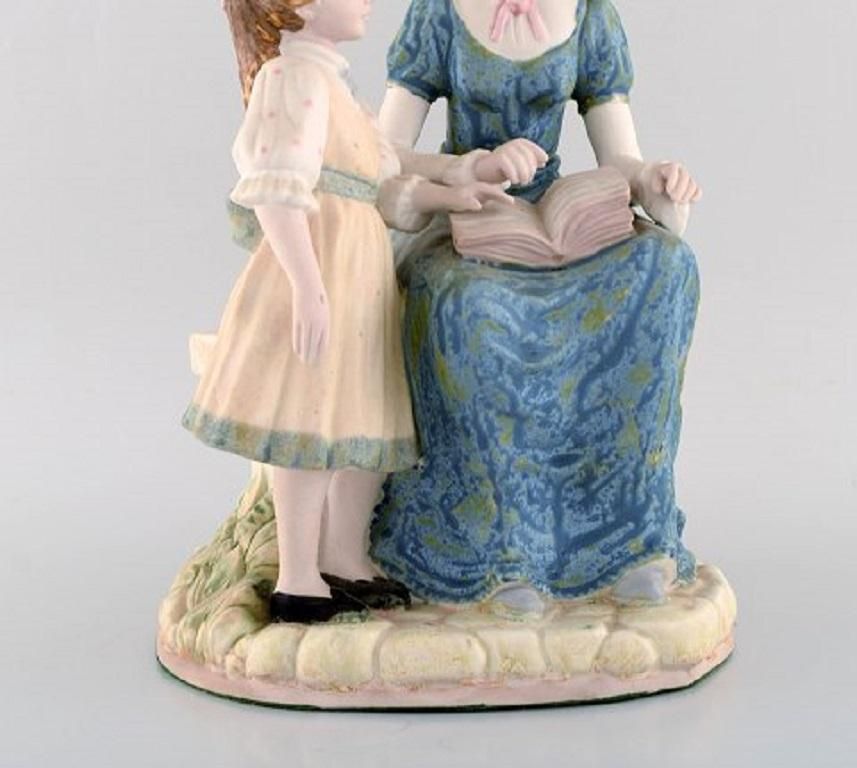 Pal, Spain, Large Sculpture In Glazed Ceramics, Mother With Daughter, 1980s photo for sale