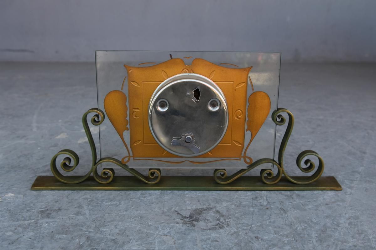 Featured Pendulum Decor Of Wrought Iron Scrolls 1940 Style photo for sale