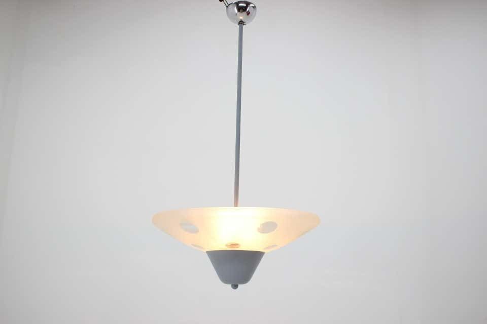 Rare Bauhaus Chandelier By Franta Anyz For Napako,1940s photo Lighting