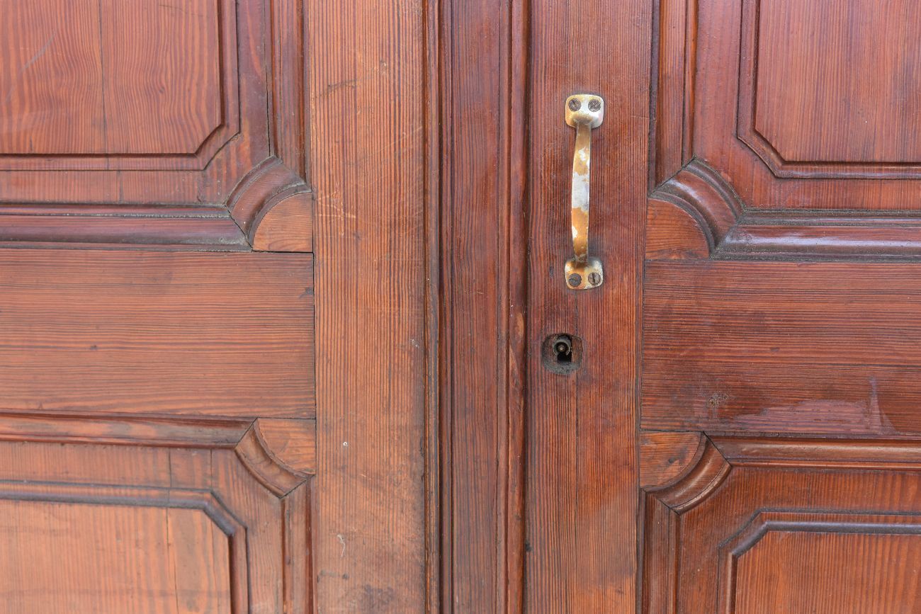 Double Old Communication Door In Pitchpin Period 1900 photo 675.0