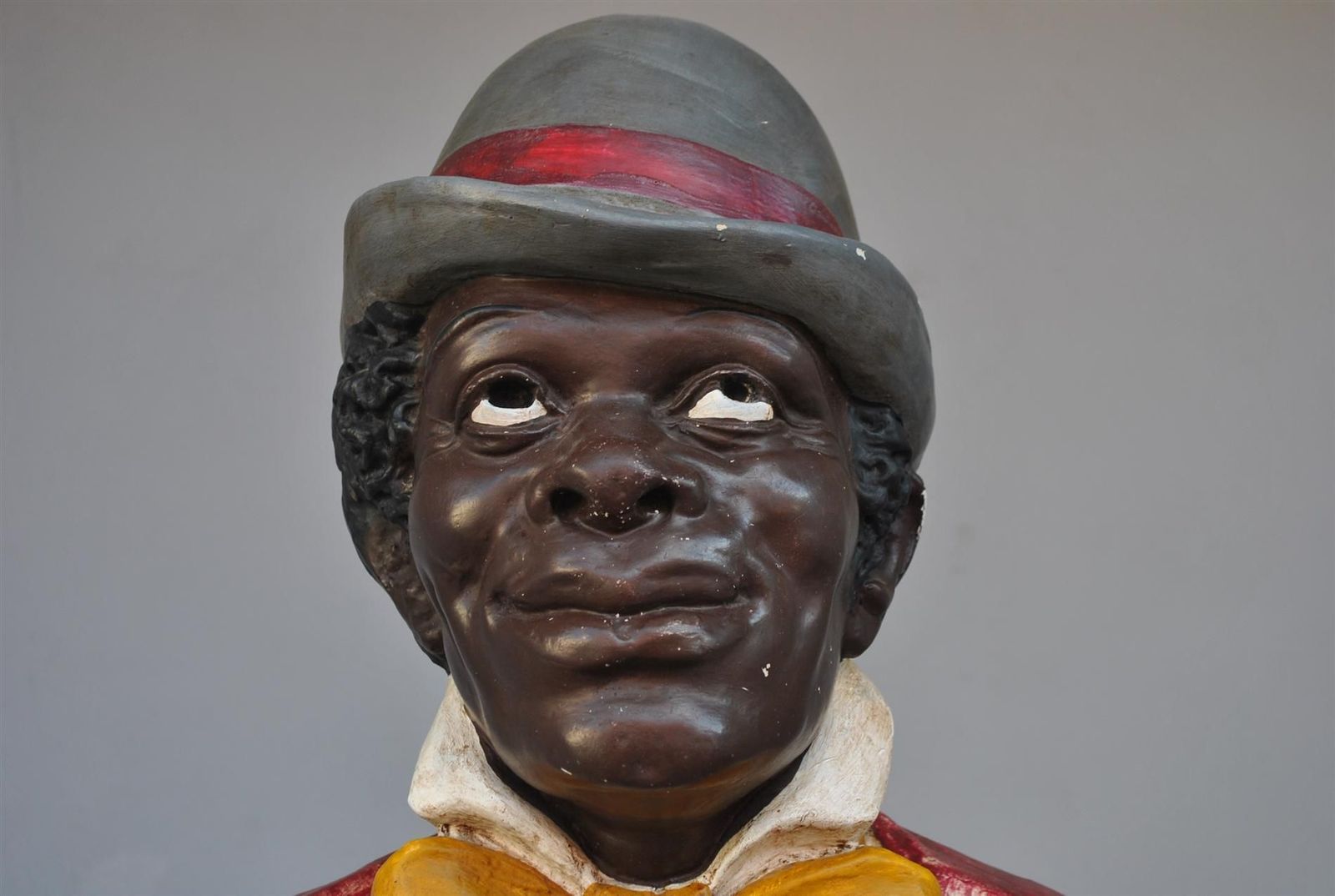 Patinated Plaster Statue Of Colored Man At The Beginning Of The X Xth Century photo Art