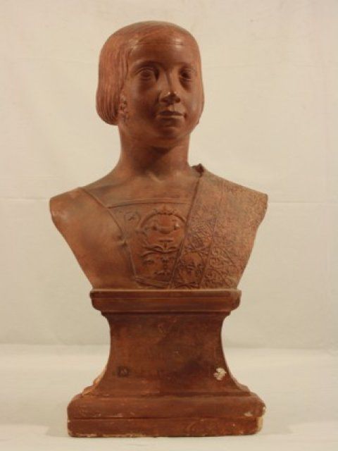 Bust Of A 19th Century Italian Terracotta Woman photo furniture