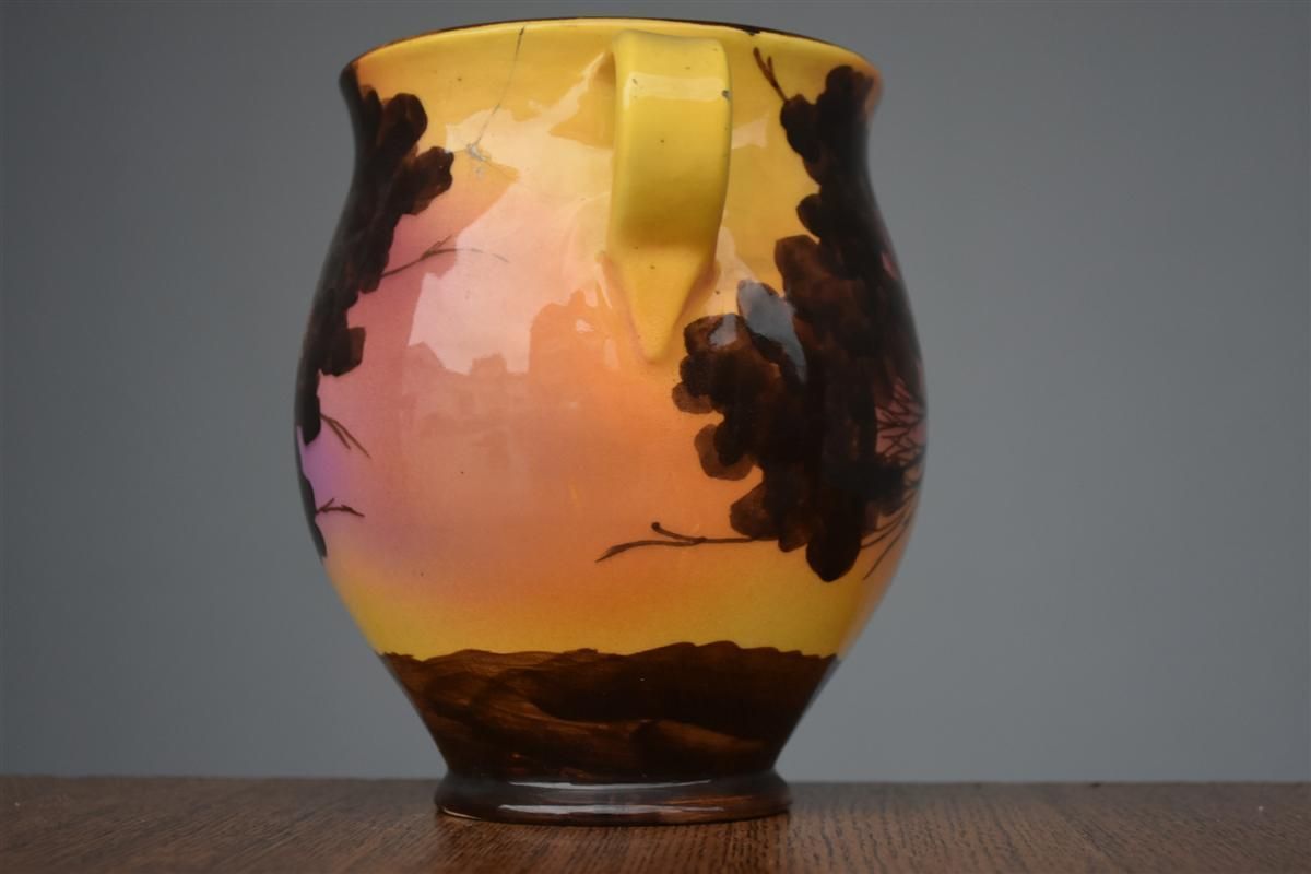 Provençal Earthenware Pot Saint Jean Du Desert Painted Signed C. Berty photo furniture