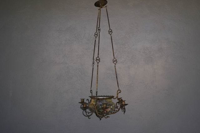 Hanging Chandelier In Painted Bronze photo 552.0