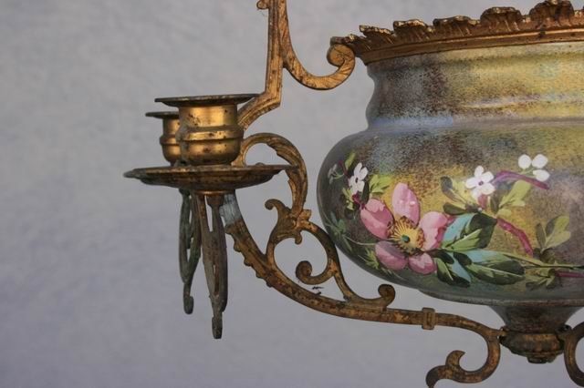 photo vinterior Hanging Chandelier In Painted Bronze