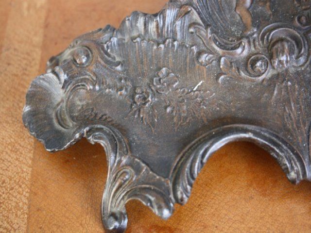 Rocaille Style Pewter Inkwell For Baby photo 283.0