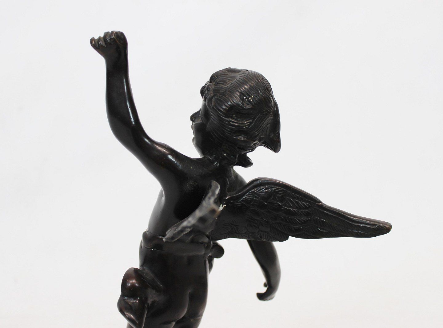 Italian Sculpture Of Patinated Bronze Angel Motifs From 1930s. photo 1065.0
