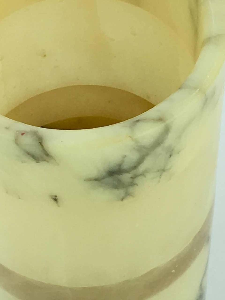 Alabaster Vase In The Style Of Ettorre Sottsass With Corals Decoration photo for sale