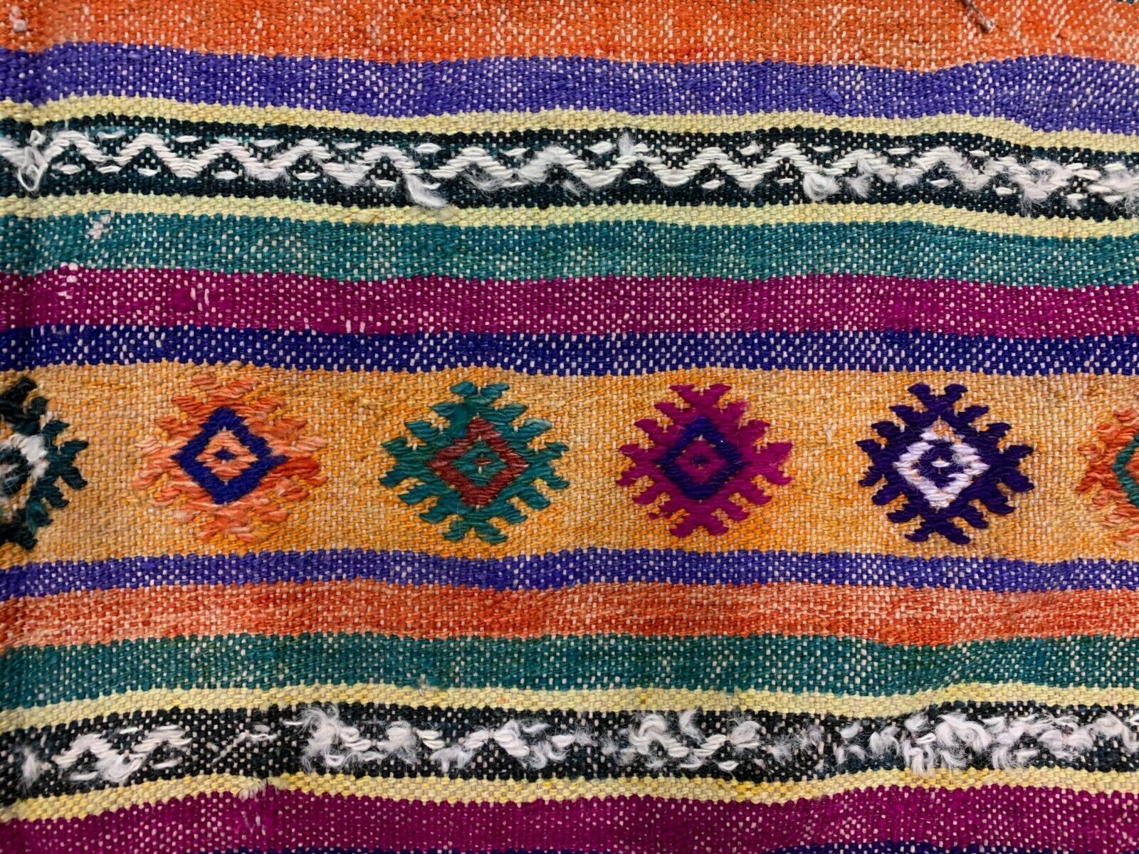 Colourful Vintage Turkish Kilim 318x138 Cm Kelim Rug Wool Red Green Black Large photo vinterior