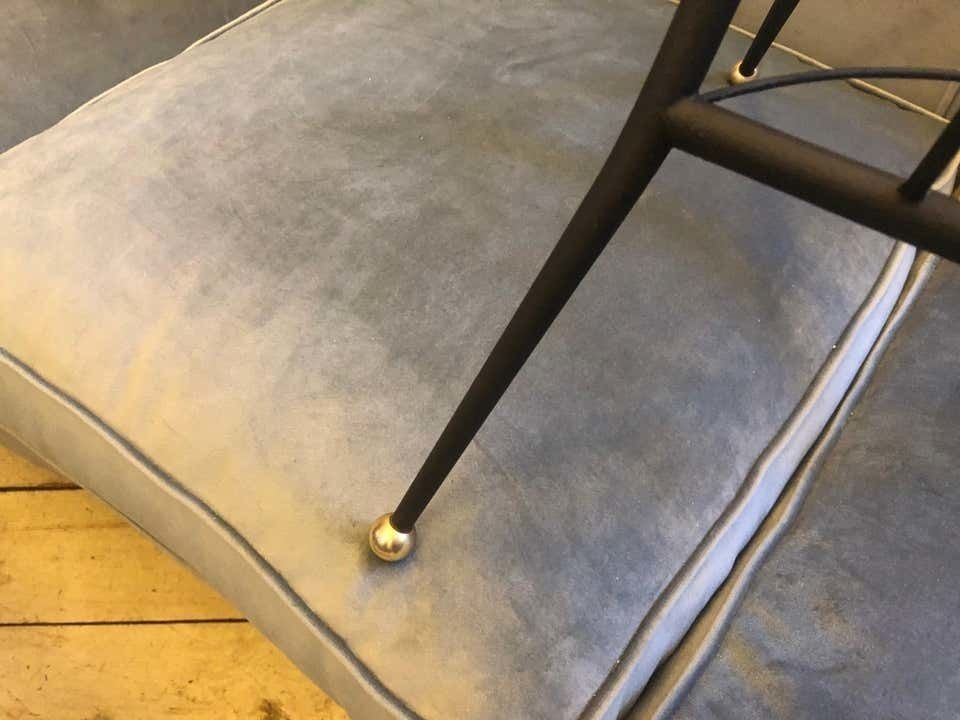 Mid Century Modern Metal And Brass Italian Magazine Rack, Circa 1950 photo vinterior