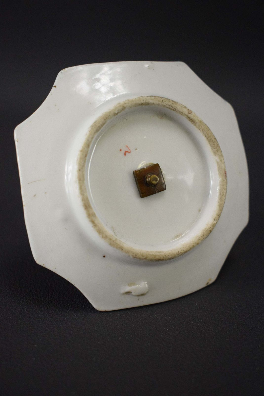 Rare French Antique Bayeux Porcelain Cigar Cutter Champagne Bottle photo vintage