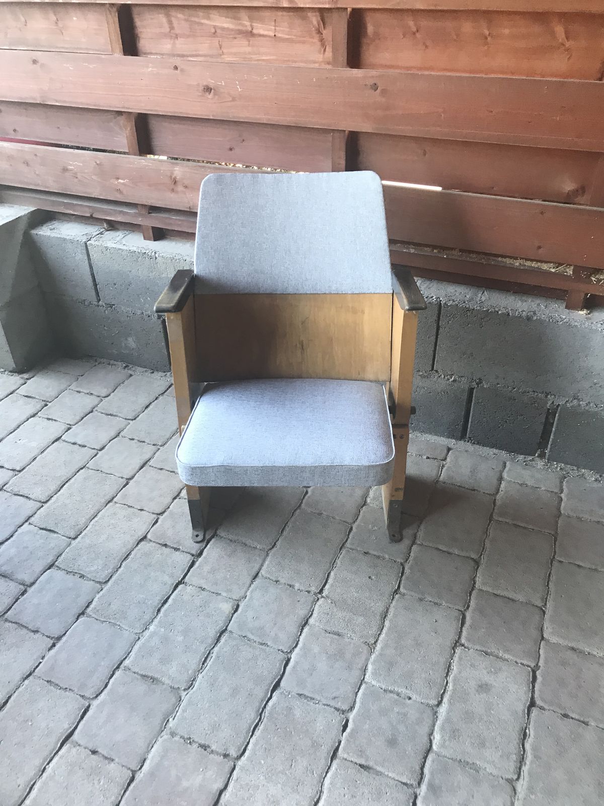 Mid Century Hungarian 1 Seater Cinema Bench From Szék és Faárúgyár, 1950s photo vinterior