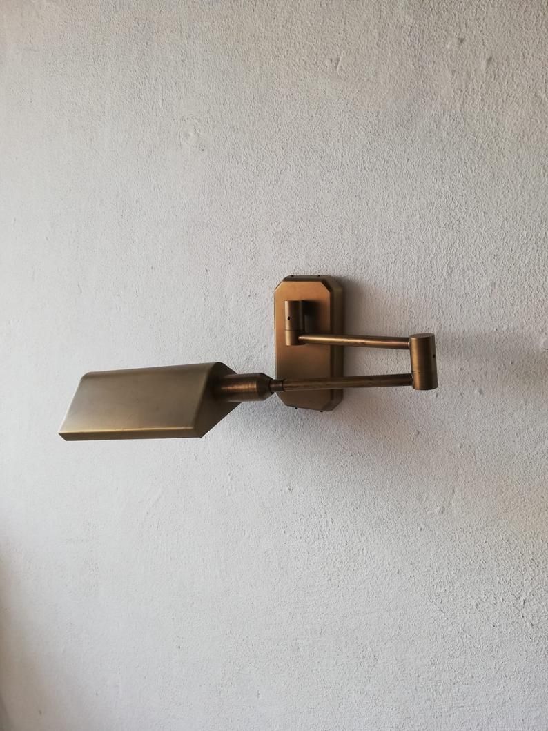 70s Full Brass   Metal 2 Adjustable Joint Wall Sconce By Form Leuchte photo buy