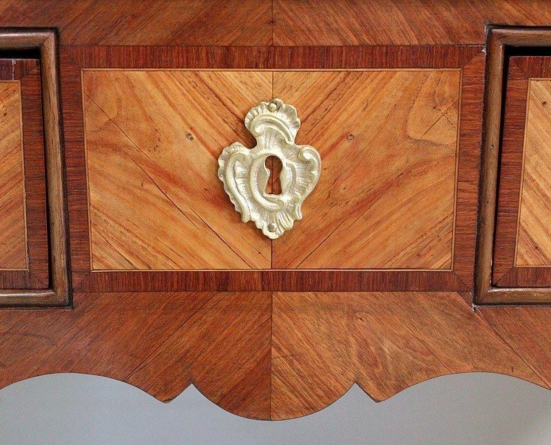 photo vinterior Mahogany And Rosewood Slope Desk, Regency / Louis XV Period     18th Century