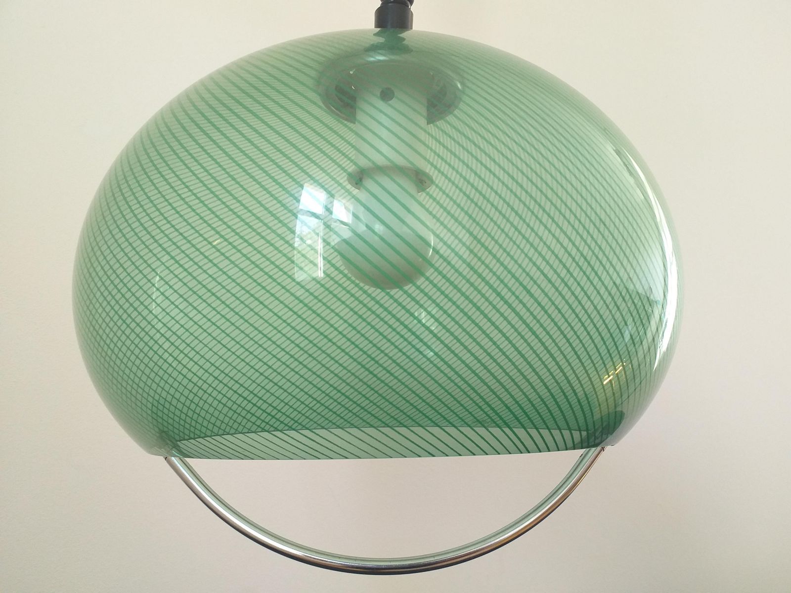 Mid Century Hanglamp Meblo, Ontworpen Door Harvey Guzzini, Italië, Jaren 1970. photo Verlichting