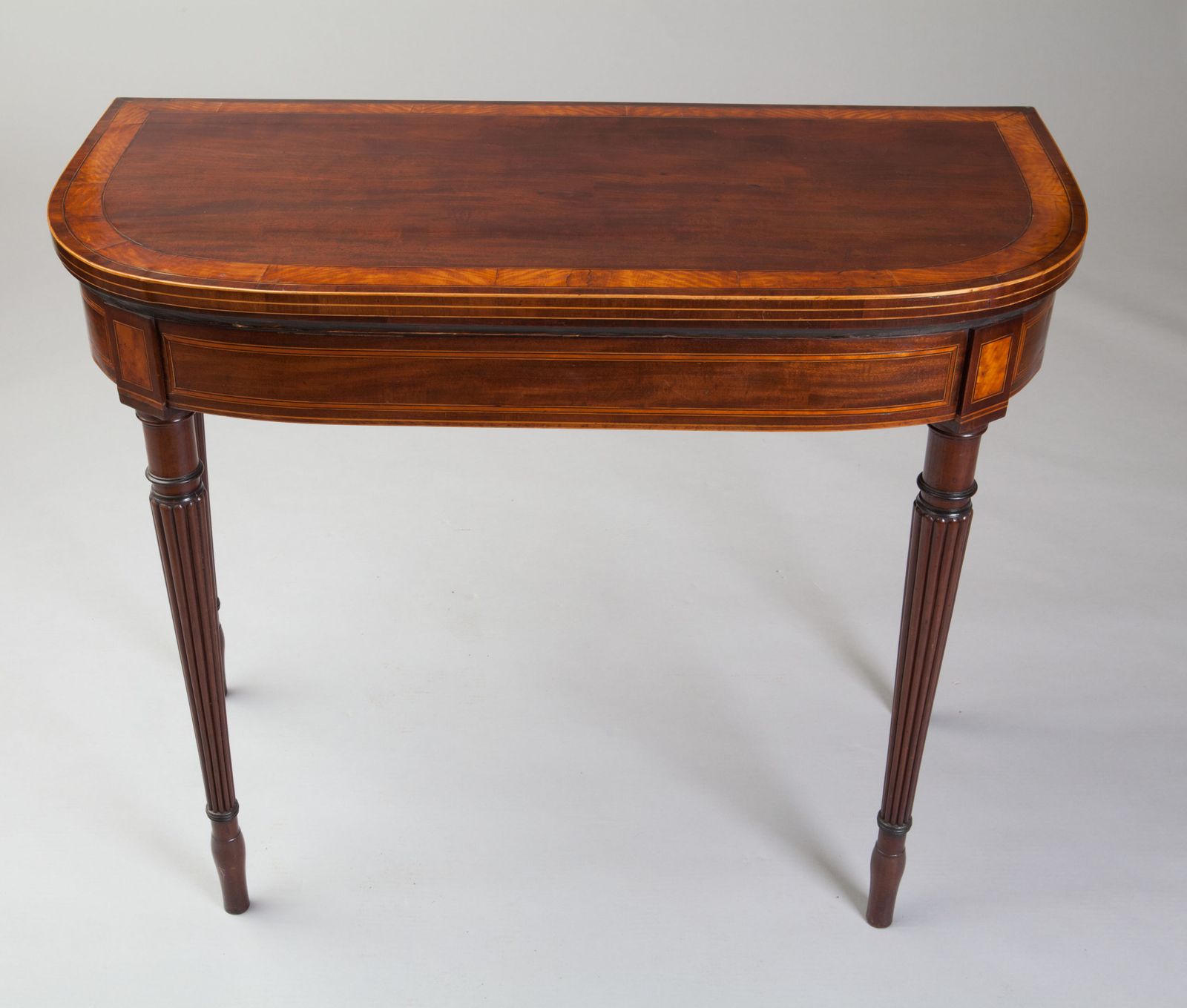 photo furniture Pair Of George III Hepplewhite Mahogany Card Tables Attributed To Gillows
