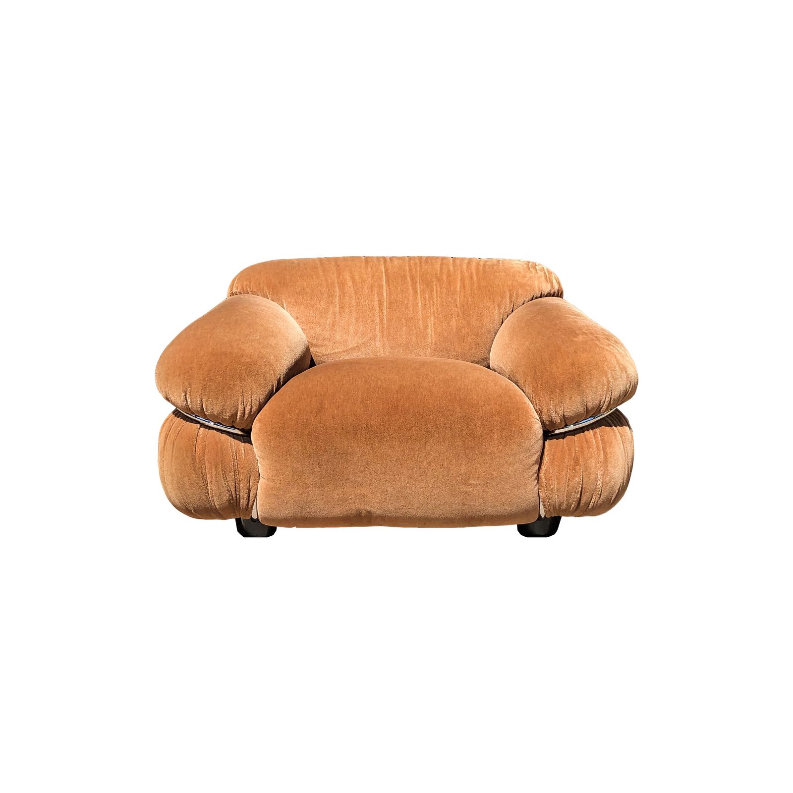 9000.0 Pair Of Sesann Space Age Alpaca Velvet Lounge Chairs By Gianfranco Frattini For Cassina, 1972 photo