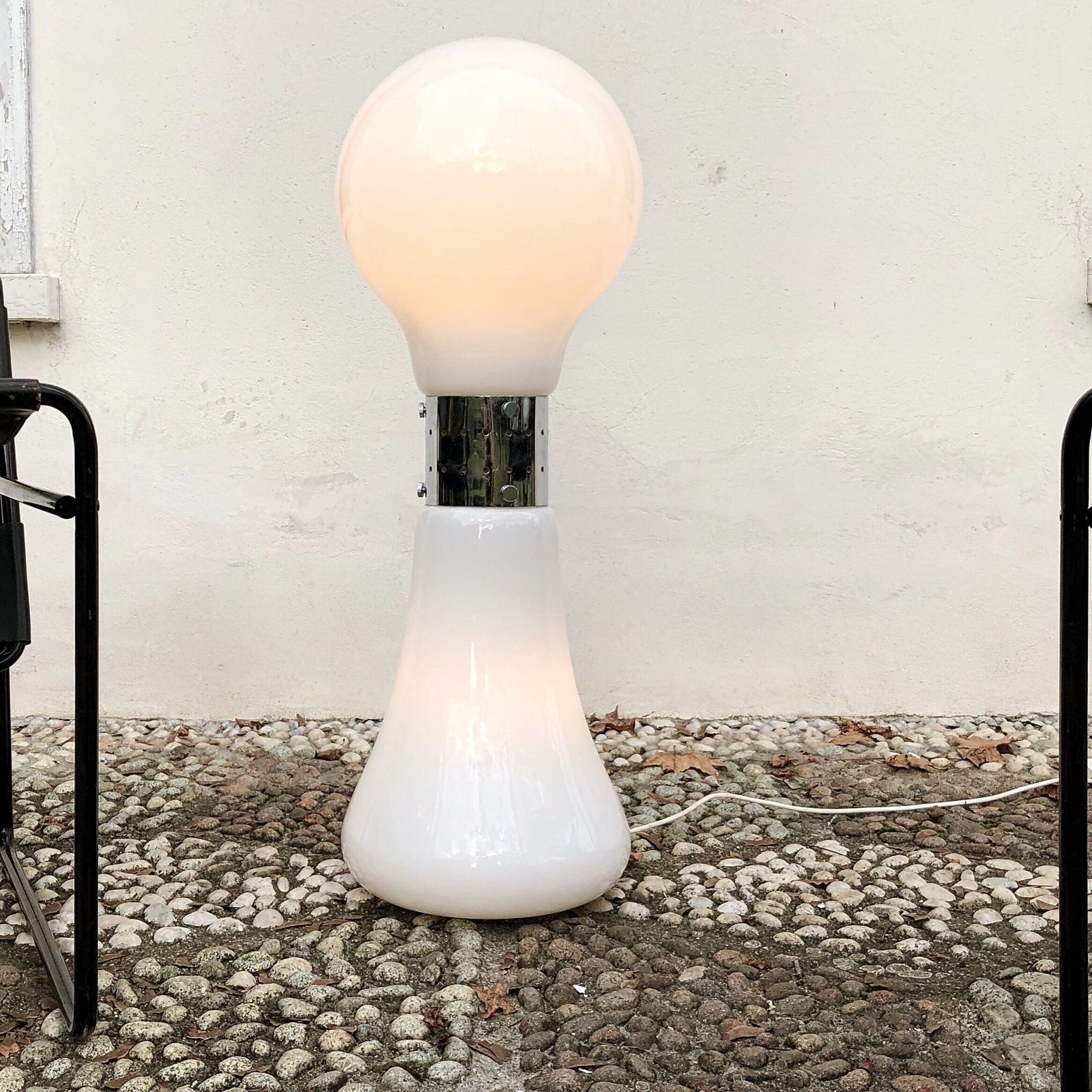 Space Age White Murano Glass Birillo Floor Lamp By Carlo Nason For Mazzega, 1964 photo Lighting
