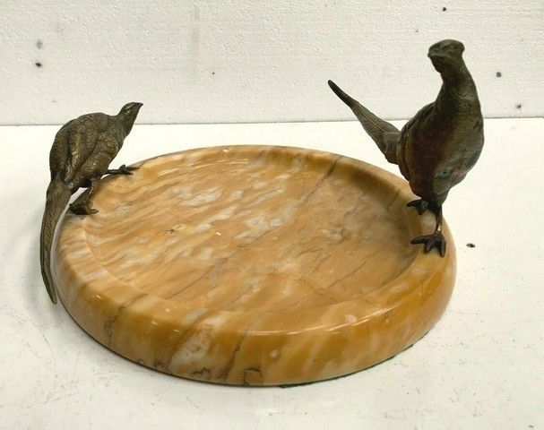 Trinket Tray In Yellow Sienna Marble