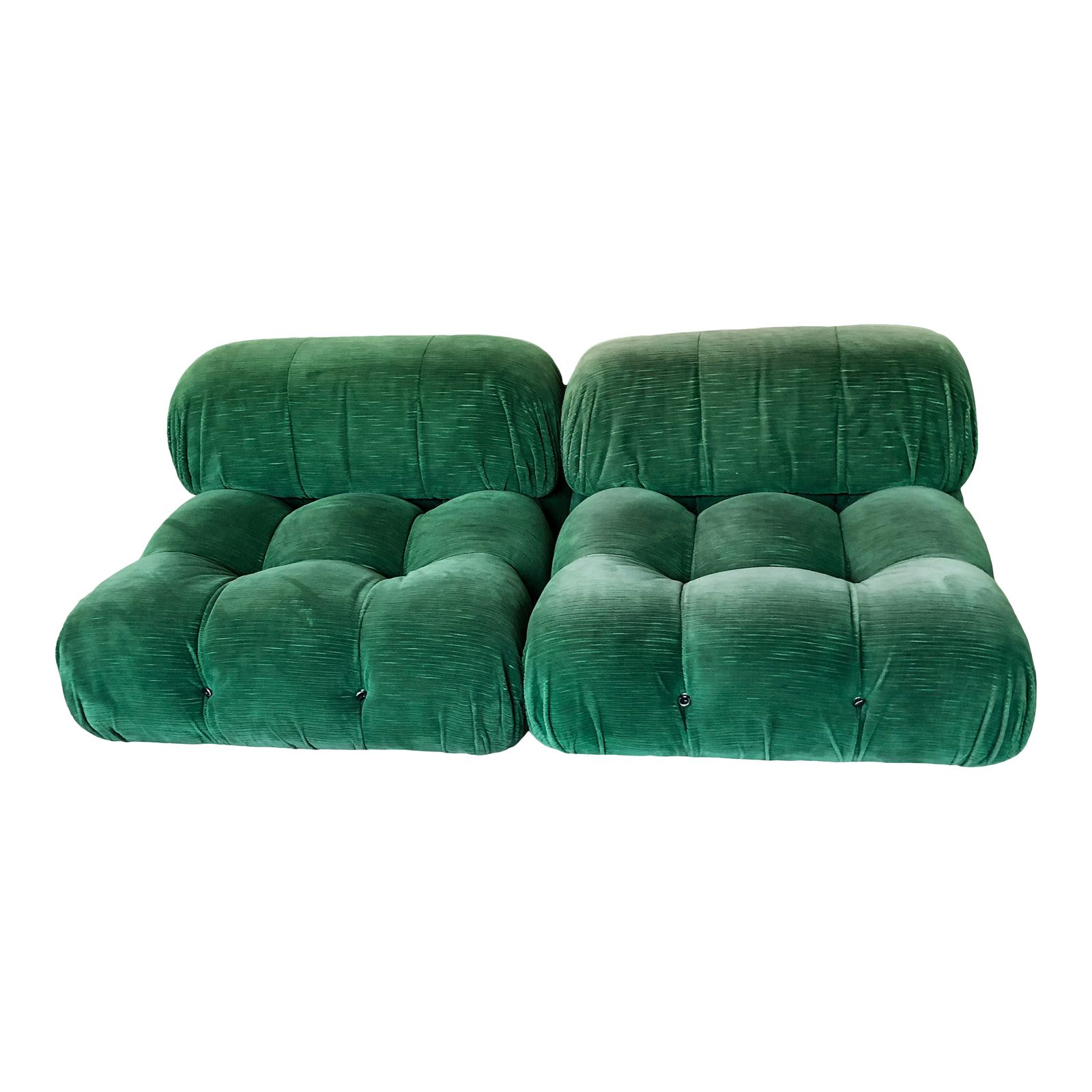 Large Italian Green Velvet Modular Camaleonda Living Room Set By Mario Bellini For B&B Italia, 1972 photo vintage