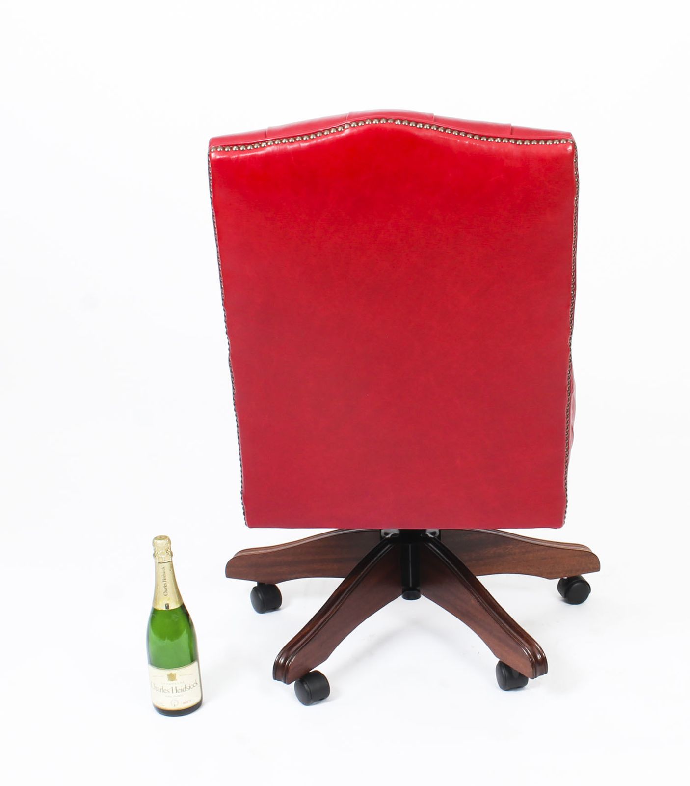 photo for sale Bespoke English Handmade Gainsborough Leather Desk Chair Gamay