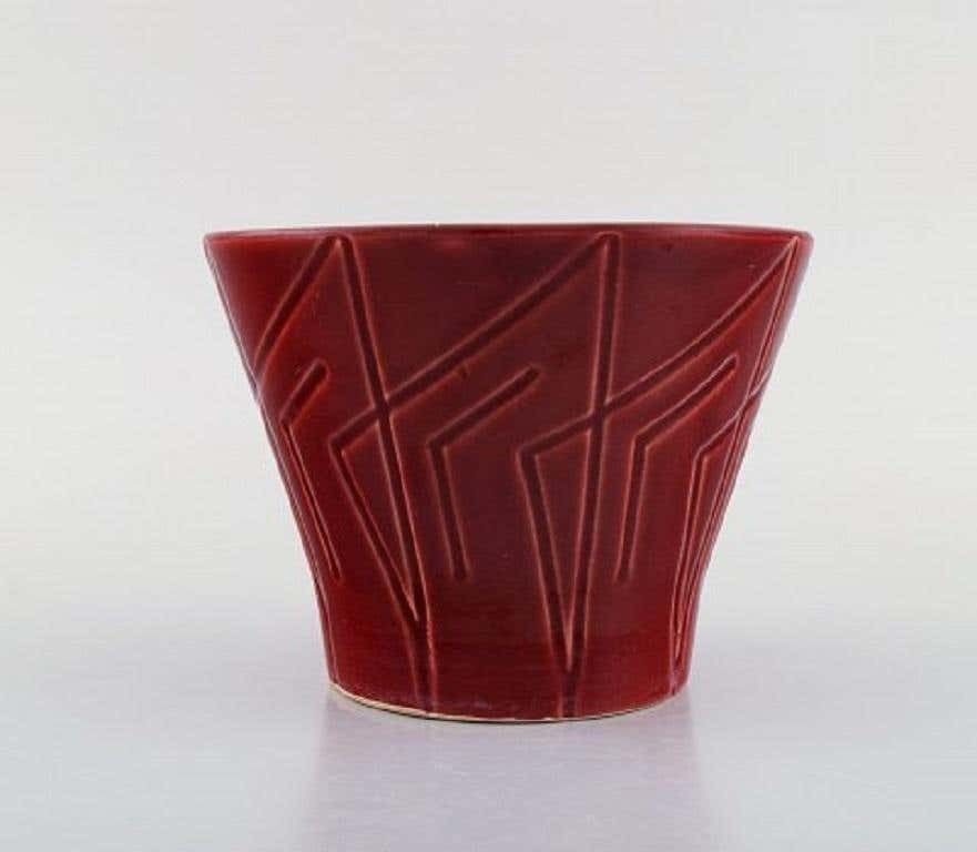 Five Bo Fajans Marianne Flower Pots In Glazed Ceramic, 1960s 1970s photo for sale