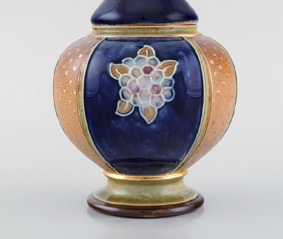 Royal Doulton, England, A Pair Of Narrow Necked Art Nouveau Vases photo 471.0