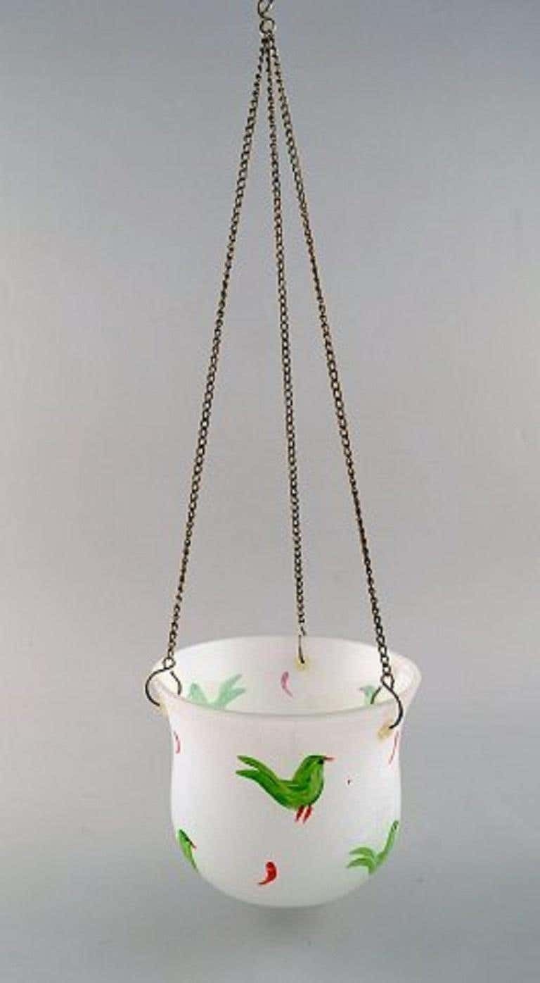 Ulrica Hydman Vallien For Kosta Boda, Hanging Herbal Pot In Art Glass photo Home Decor