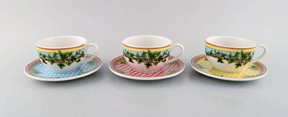 Gianni Versace For Rosenthal, Five Large "Ivy Leaves" Teacups With Saucers photo furniture