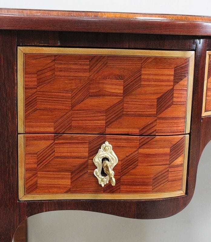 6278.88 Small Lady's Desk, In Amarante And Violet Wood, Louis XV Period   18th Century photo