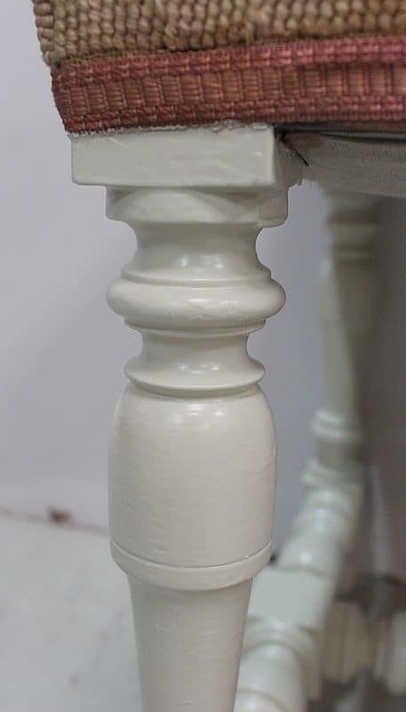 796.19 Stool In Canvas And Réchampi Wood, Louis XIV Taste   Late 19th Century photo