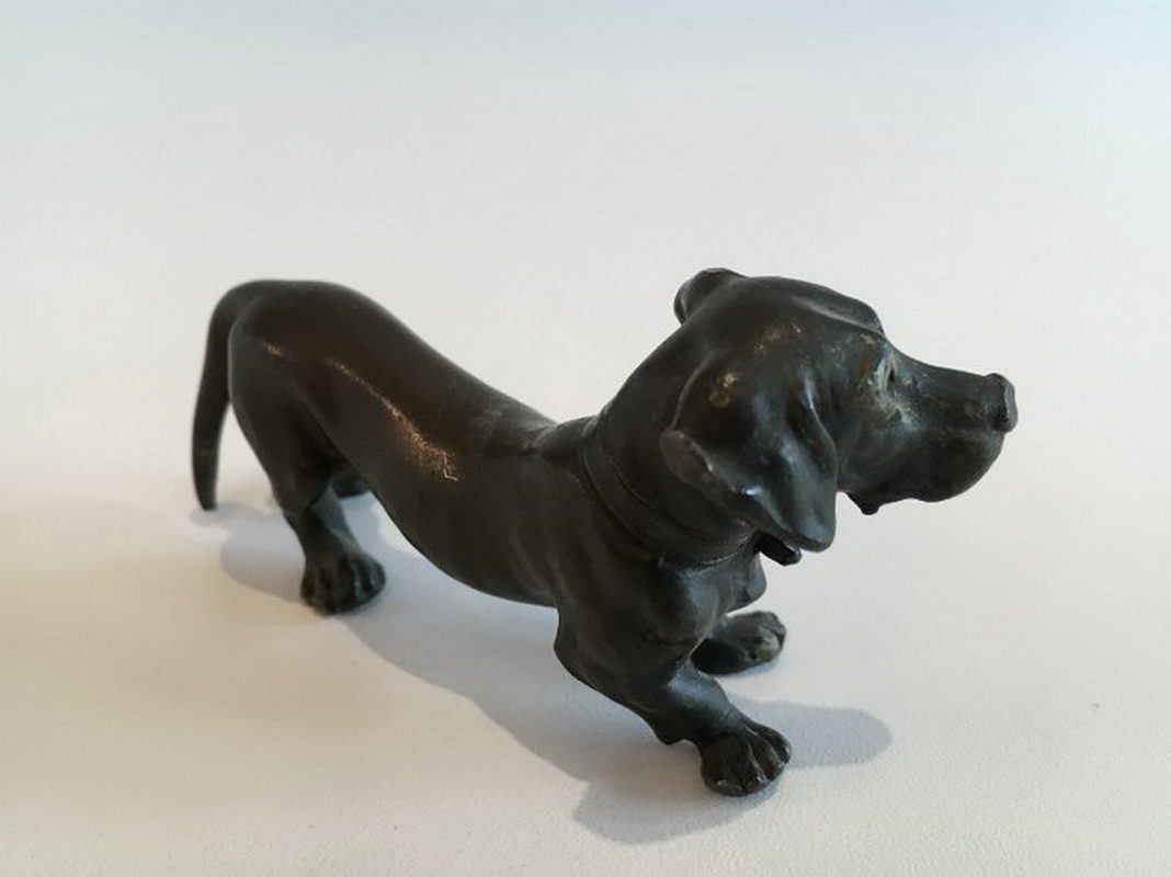 Small Bronze Teckel. Circa 1880 photo for sale