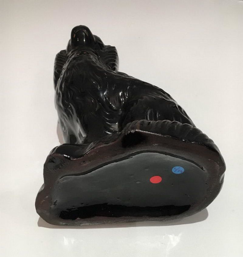 Staffordshire. Pair Of Black King Charles. Circa 1880 photo for sale