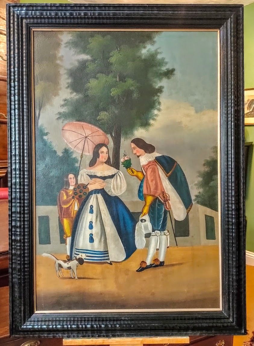 Oil Painting   Naive School In The 18th Century Style