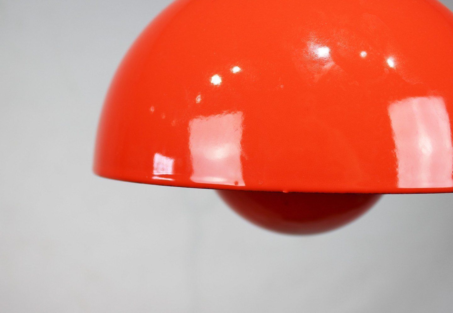 Red Flowerpot, Model Vp1, Pendant Lamp Designed By Verner Panton In 1968 And Manufactured In The 1970s. photo Lighting