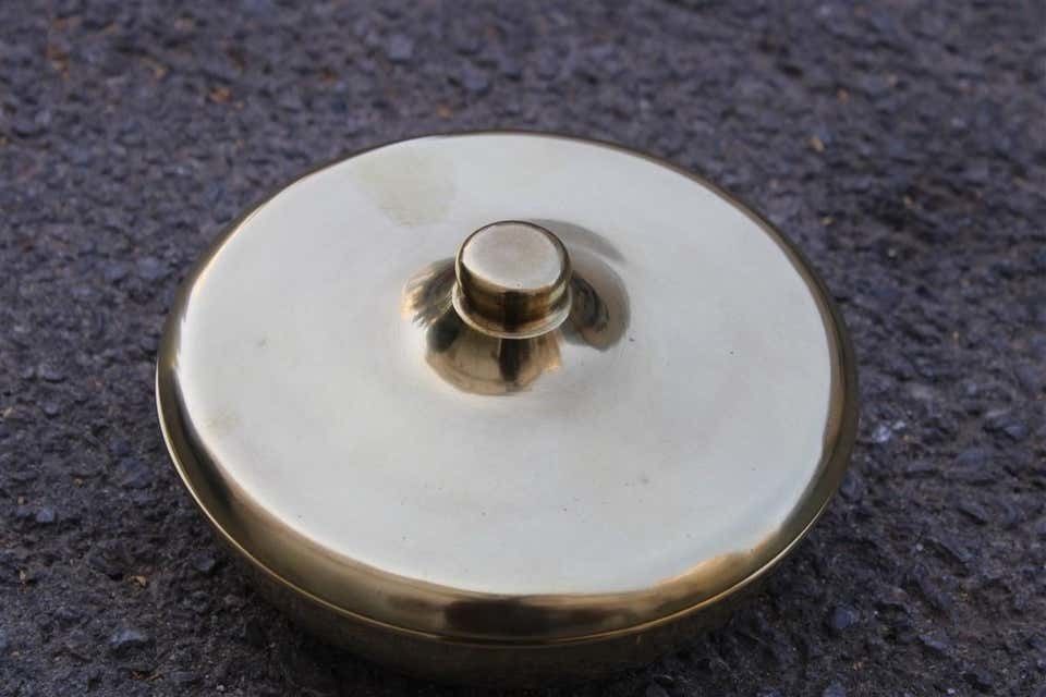 Tobacco Box From The 1970s Italian Design Solid Brass photo furniture