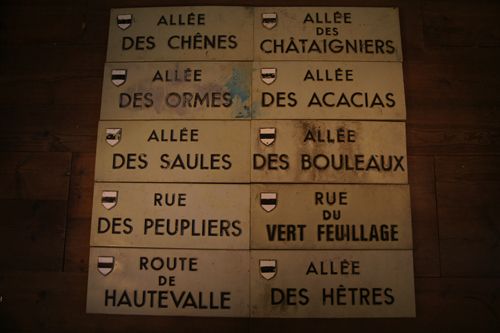 Unique Art Work Made Of An Old City Street Names Zinc Plaques photo for sale